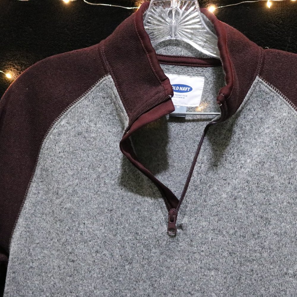 Old Navy Mens Fleece Quater Zip | Mens wear | Pullover | Mens Pullover | Grey